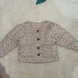 Jessica Simpson Floral Kids Jacket - Cream and Brown